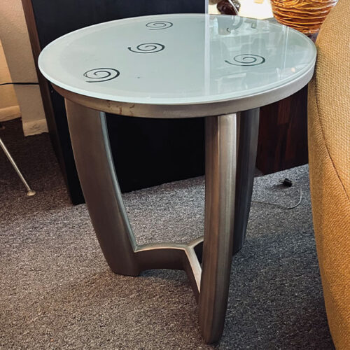 Chrome Glass Occasional Table