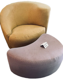 Vladimir Kagan Nautilus Lounge Chair & Ottoman