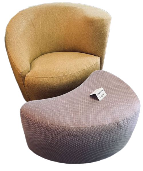 Vladimir Kagan Nautilus Lounge Chair & Ottoman